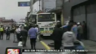 Bus sin frenos arrolló y mató a transeúnte en la avenida Tacna