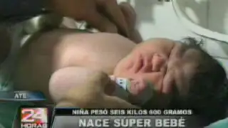 Súper bebé que nació con más de 6 kilos sorprende a médicos de Huaycán