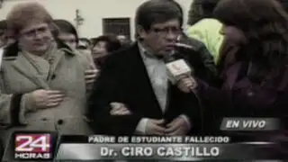 Padre de Ciro Castillo dice que hay pruebas sólidas contra Rosario Ponce