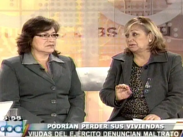 VIDEO: viudas del Ejército Peruano podrían perder sus viviendas