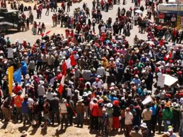 Jauja: manifestantes liberan a policía tras 5 horas de retención