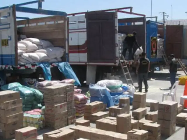 Sunat interviene varios camiones cargados con contrabando en Tacna