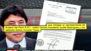 Documento confirmaría relación entre Alexis Humala y empresa Krasny
