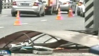 Rusia: aparatoso accidente de tránsito dejó siete muertos