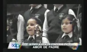 Presidente Ollanta alentó a Nayra Humala en concurso de música