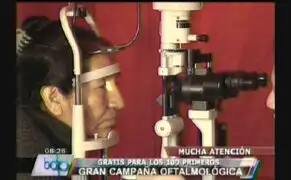 Gran campaña oftalmológica gratuita en la esquina de la televisión