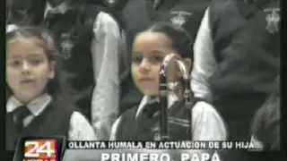 Presidente Humala alentó a su pequeña hija en concurso musical