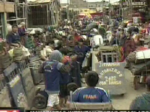 Comerciantes de La Parada paralizan mañana por traslado a Santa Anita