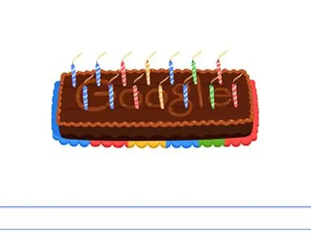 Google cumple 14 años y lo celebra con un doodle en forma de torta