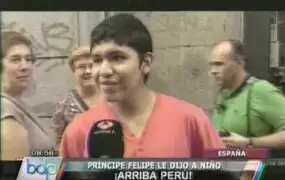 Niño peruano logra que el príncipe Felipe diga “Arriba Perú”