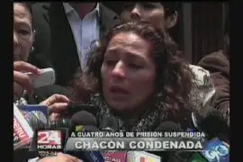 Congresista Cecilia Chacón fue sentenciada a cuatro años de prisión