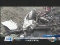 Cajamarca: Camioneta cae a abismo deja un muerto y cinco heridos