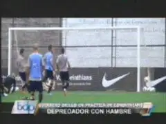 Paolo Guerrero marco dos goles en práctica de Corinthians