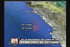 Se registran tres sismos en un solo día en Lima