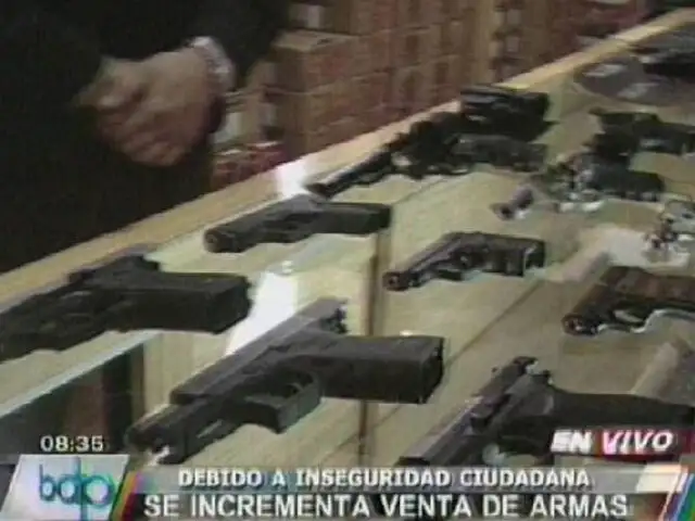 Se incrementa venta de armas debido a inseguridad ciudadana en Lima