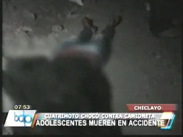 Chiclayo: dos menores fallecieron en accidente vehicular