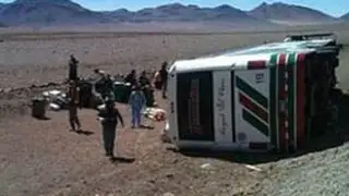Bus de Ormeño se despista en Atacama
