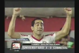 Universitario goleó 4 a 0 al Cobresol