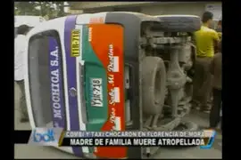 Trujillo: accidente entre combi y taxi deja una víctima