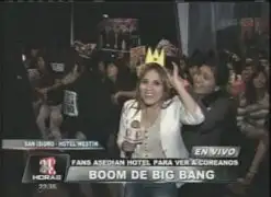 Alboroto en Jorge Chávez y hotel Westin por llegada de Big Bang