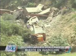 Descarrilamiento de tren deja dos muertos en Huarochirí