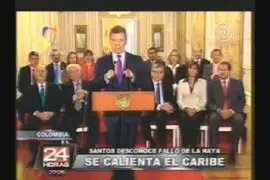 Colombia: Presidente Santos desconoce fallo de la Haya por diferendo marítimo