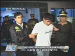 Dos delincuentes fueron detenidos por la policía en San Borja