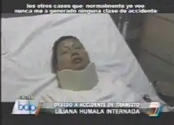 Liliana Humala permanece internada tras sufrir accidente de tránsito