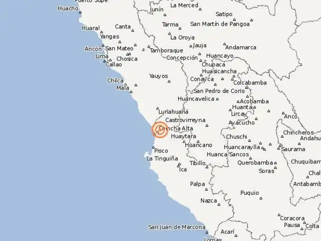 Sismo de 3.8 grados remeció Ica en la madrugada