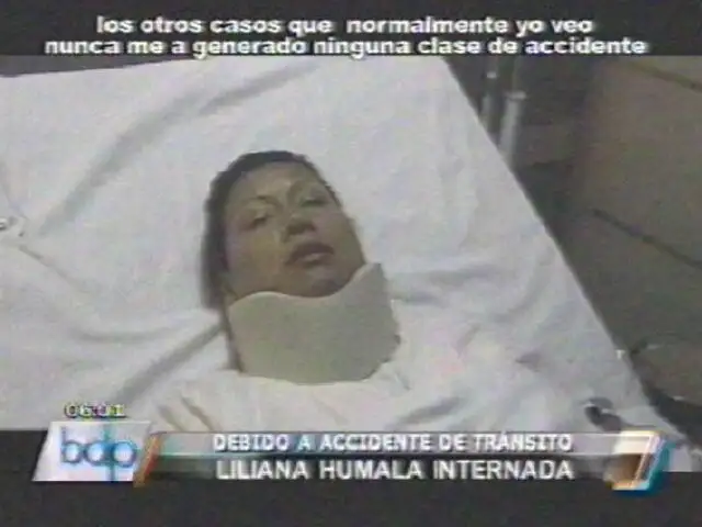Liliana Humala permanece internada tras sufrir accidente de tránsito