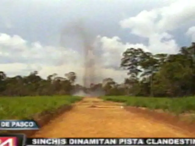 ‘Sinchis’ destruyeron pista de aterrizaje clandestina utilizada por narcotráfico