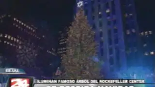 Nueva York: famoso árbol de Navidad iluminó el Rockefeller Center