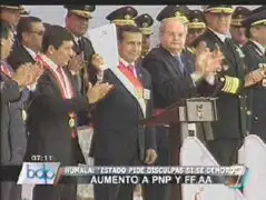 Ollanta Humala pidió disculpas por demora en el aumento a FFAA y PNP