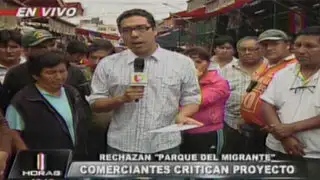 Comerciantes de La Parada protestan en contra del ‘Parque del Migrante’