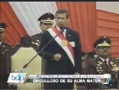 Ollanta Humala se emocionó durante graduación de oficiales del Ejército