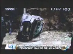 El 'Checho' Ibarra se salvó de morir en carretera a Matucana
