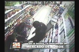 Video de seguridad captó a ladrones en pleno asalto a minimarket