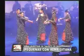 Niñas muestran su talento en baile flamenco