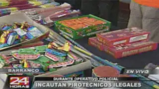 Barranco: operativo policial decomisó pirotécnicos ilegales por Navidad