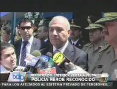 Ministro Pedraza: Madre de policía asesinado recibirá pensión vitalicia