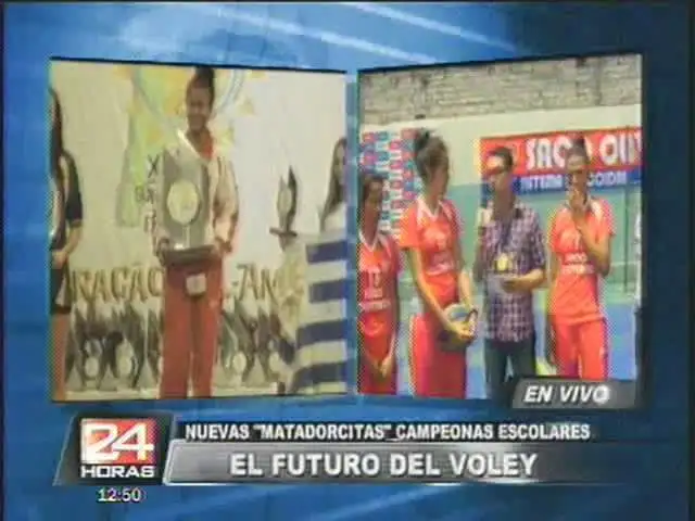 El futuro del voley. Nuevas "matadorcitas" campeonas escolares