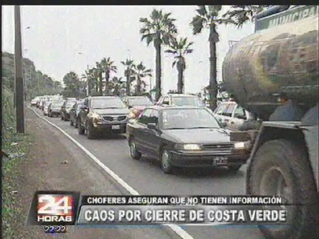 Tráfico en caos total por cierre de Costa Verde