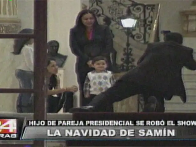 Hijo del presidente Humala se robó el show en Navidad