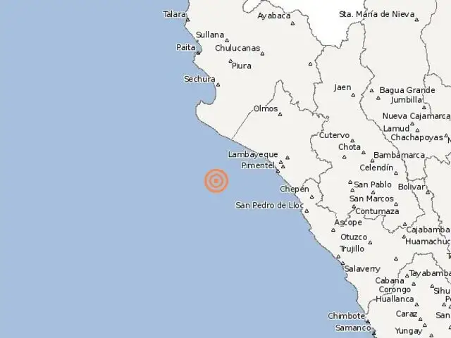 Sismo sacudió Lambayeque anoche