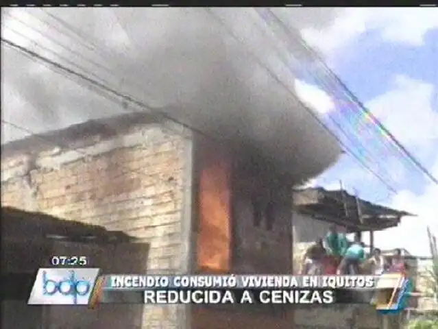 Iquitos: incendio dejo en completo abandono a una familia