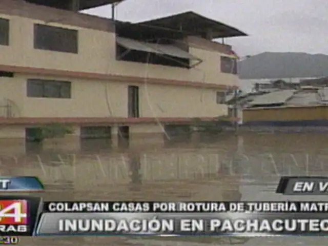 Villa María del Triunfo: rotura de tubería matriz inundó varias viviendas