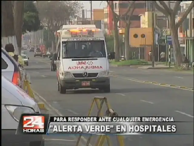 Para responder a emergencias hospitales permanecerán en alerta verde