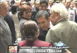 Presidente Humala y padres vuelven a saludarse