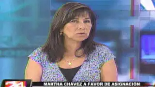 Martha Chávez defendió su posición sobre el aumento del bono congresal