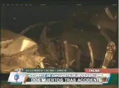 Tacna: Camioneta de apoyo del Dakar se accidentó dejando dos muertos